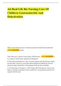 Ati Real Life Rn Nursing Care Of Children Gastroenteritis And Dehydration