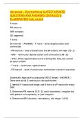 Advanced - Dysrhythmias &lpar;LATEST UPDATE&rpar; QUESTIONS AND ANSWERS &lpar;DETAILED & ELABORATED&rpar; fully solved