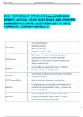XOS PERFORMANCE SPECIALIST Exam &vert;2025-2026  UPDATE &vert;ACTUAL EXAM QUESTIONS AND VERIFIED  ANSWERS&sol;ACCURATE SOLUTIONS &vert;GET IT 100&percnt;  CORRECT&excl;&excl; ALREADY GRADED A&plus;