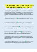 WGU c213 study guide UPDATED ACTUAL  Exam Questions and CORRECT Answers 