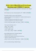 WGU C213 UPDATED ACTUAL Exam  Questions and CORRECT Answers 