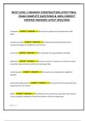 NICET Level 1 Highway Construction Final Exam 2025&sol;2026 &vert; Complete Questions with 100&percnt; Correct Answers