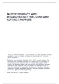 NYSTCE Students with Disabilities CST -060-&period; exam with correct answers