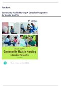 Test Bank For Community Health Nursing&colon;A Canadian Perspective 6th Edition By Stamler And Yiu All Chapters&lbrace;1-33&rcub; Verified&vert;&vert; Complete Guide A&plus;
