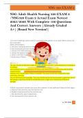 NSG Adult Health Nursing 320 EXAM 2  &sol;NSG320 Exam 2 Actual Exam Newest  2025&sol;2026 With Complete 100 Questions  And Correct Answers &vert;Already Graded  A&plus;&vert;&vert;Brand New Version&excl;&vert; 