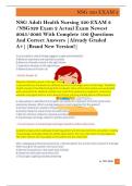 NSG Adult Health Nursing 320 EXAM 2 &sol;NSG320 Exam 2 Actual Exam Newest 2025&sol;2026 With Complete 100 Questions And Correct Answers &vert;Already Graded A&plus;&vert;&vert;Brand New Version&excl;&vert;