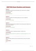 ASCP MLS Exam Questions and Answers