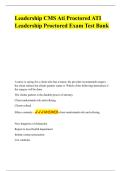 Leadership CMS Ati Proctored ATI Leadership Proctored Exam Test Bank