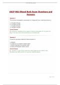 ASCP MLS Blood Bank Exam Questions and Answers