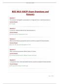 BOC MLS &lpar;ASCP&rpar; Exam Questions and Answers