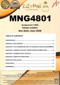 MNG4801 Assignment 2 &lpar;COMPLETE ANSWERS&rpar; 2026 - DUE 21 July 2026