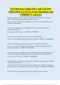 FLS Director's Quiz &lpar;Fire and Non-Fire  UPDATED ACTUAL Exam Questions and  CORRECT Answers 