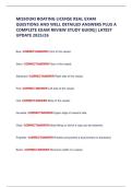 MISSOURI BOATING LICENSE REAL EXAM QUESTIONS AND WELL DETAILED ANSWERS PLUS A COMPLETE EXAM REVIEW STUDY GUIDE&vert;&vert; LATEST UPDATE 2025&sol;26