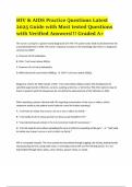 NCLEX HIV&sol;AIDS Practice Questions 2025&colon; Most Tested Q&A &vert; Verified Answers &vert; Graded A&plus; 