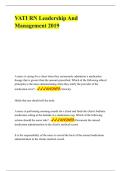 VATI RN Leadership And Management 2019
