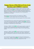Pumper Review UPDATED ACTUAL Exam  Questions and CORRECT Answers