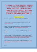 CLC EXAM 5 LATEST VERSIONS &lpar;VERSION  A&comma; B&comma; C&comma; D AND E&rpar; NEWEST 2025 ACTUAL  EXAM TEST BANK COMPLETE 860&plus; QUESTIONS AND CORRECT DETAILED  ANSWERS &lpar;VERIFIED ANSWERS&rpar; AND A STUDY GUIDE&vert;ALREADY GRADED A&plus;
