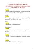 AZ REAL ESTATE VOCABULARY