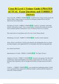 Cross fit Level 1 Trainer Guide UPDATED  ACTUAL  Exam Questions and CORRECT  Answers 