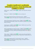 Crossfit&comma; Crossfit level 1 certification  UPDATED ACTUAL  Exam Questions and  CORRECT Answers