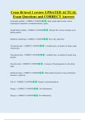 Cross fit level 1 review UPDATED ACTUAL   Exam Questions and CORRECT Answers 