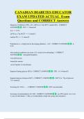 CANADIAN DIABETES EDUCATOR  EXAM UPDATED ACTUAL  Exam  Questions and CORRECT Answers