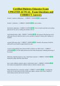 Certified Diabetes Educator Exam  UPDATED ACTUAL  Exam Questions and  CORRECT Answers