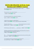 EESTX 108 UPDATED  ACTUAL  Exam  Questions and CORRECT Answers 
