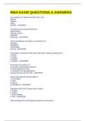RMA EXAM QUESTIONS & ANSWERS