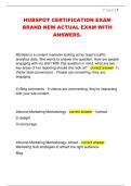 HUBSPOT CERTIFICATION EXAM  BRAND NEW ACTUAL EXAM WITH  ANSWERS&period;