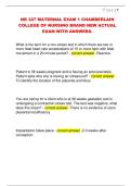 NR 327 MATERNAL EXAM 1 CHAMBERLAIN  COLLEGE OF NURSING BRAND NEW ACTUAL  EXAM WITH ANSWERS&period; 