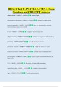 BIO 411 Test 2 UPDATED ACTUAL  Exam  Questions and CORRECT Answers