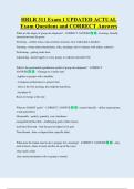 HRLR 311 Exam 1 UPDATED ACTUAL    Exam Questions and CORRECT Answers
