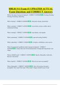 HRLR 311 Exam &num;1 UPDATED ACTUAL   Exam Questions and CORRECT Answers 