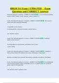 HRLR 311 Exam 1 UPDATED     Exam  Questions and CORRECT Answers 