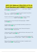 ARTS 301   Bundled Exam Questions WITH  CORRECT Answers