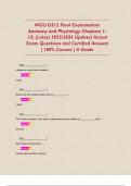 WGU D312 Final Examination&colon; Anatomy and Physiology Chapters 1-13&colon; &lpar;Latest 2025&sol;2026 Update&rpar; Actual Exam Questions and Certified Answers &vert; 100&percnt; Correct &vert; A Grade   
