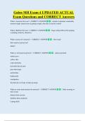 Galen MH Exam 4 UPDATED ACTUAL  Exam Questions and CORRECT Answers