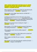 ARMY LICENSE INSTRUCTORS CERTIFIED QUALITY LICENSE  EXAMINERS QUESTIONS AND ANSWERS NEWEST 2025&sol;26  GRADED A&plus; ASSURED SUCCESS