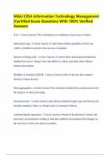 WGU C954 Information Technology Management &vert;Certified Exam Questions With 100&percnt; Verified Answers