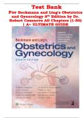Beckmann and Ling’s Obstetrics and Gynecology – 8th Edition (Test Bank, Dr. Robert Casanova, ISBN 9781496353092) – Complete Exam Material