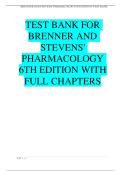 Test Bank for Brenner and Stevens&rsquo; Pharmacology 6th Edition BY Craig Stevens&vert;&vert; Latest Edition