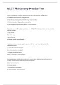 NCCT Phlebotomy Practice Test Questions With Actual Correct Answers&period;