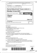 EDEXCEL PHYSICS GCSE MAY JUNE 2025 HIGHER TIER PAPER 2 QP