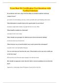 Texas Boat Ed Certification Test Questions with Verified Solutions