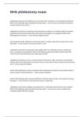 NHS phlebotomy exam questions And Answers 100&percnt; pass&period;