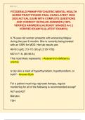 FITZGERALD PMHNP PSYCHIATRIC MENTAL HEALTH  NURSE PRACTITIONER FINAL EXAM LATEST 2025&sol;  2026 ACTUAL EXAM WITH COMPLETE QUESTIONS  AND CORRECT DETAILED ANSWERS &lpar;100&percnt;  VERIFIED ANSWERS&rpar; &vert;ALREADY GRADED A&plus;&vert; &vert;&vert;  VERIFIED EXAM&excl;&excl;&excl;&vert;&vert; &vert;&vert;LATEST EXAM&excl;&excl;&excl;&vert;&vert;