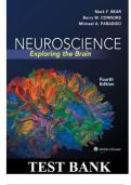 Test Bank For Neuroscience&colon; Exploring the Brain&comma; Enhanced Edition&colon; 4th Edition by Mark Bear &comma; Barry Connors 