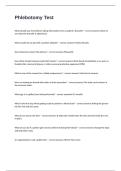 Phlebotomy Test Questions With 100&percnt; Correct And Verified Answers&period;