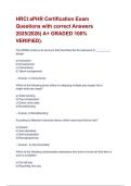HRCI aPHR Certification Exam Questions with correct Answers 2025&sol;2026&lpar; A&plus; GRADED 100&percnt; VERIFIED&rpar;&period;